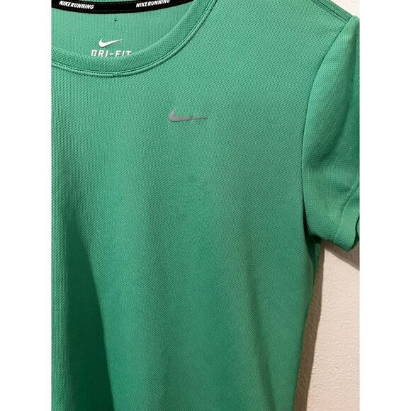 Women's NIKE Dri-Fit Green Running Tee Size S [EXCELLENT] - Picture 2 of 5